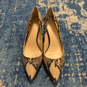 Snake skin print heels